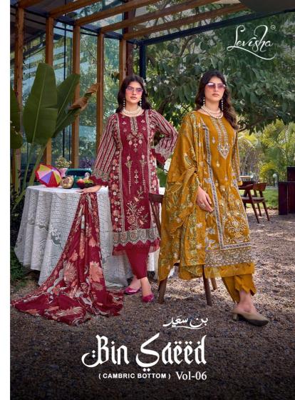 Levisha binsaeed nx-6 surat dress material wholesalers online